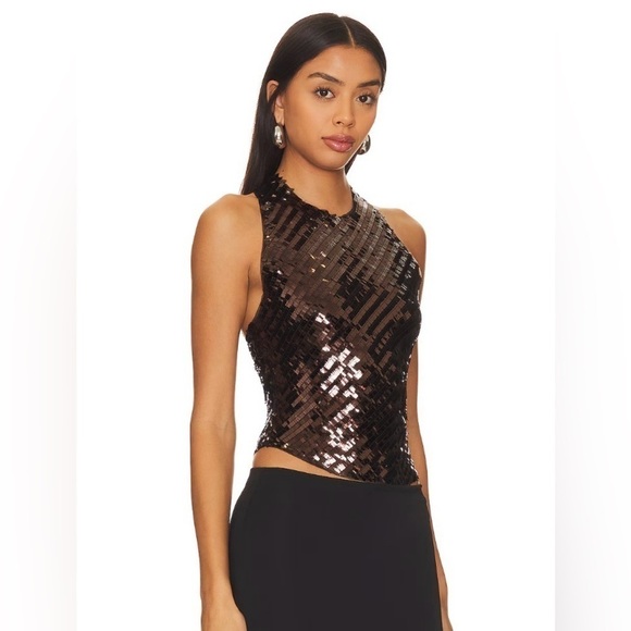 Free People Black Disco Fever Cami, Size Medium (v) - Picture 2 of 15